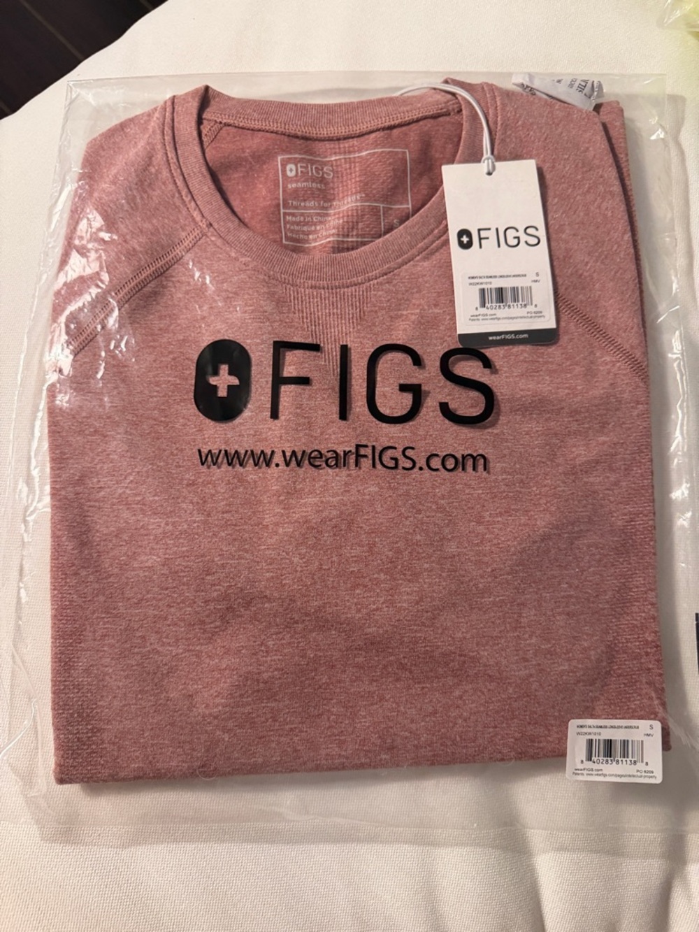 FIGS Heathered Rose Pullover Sweatshirt